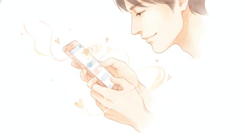 「好き」はLINEの中に。彼の気持ちに気づくその瞬間